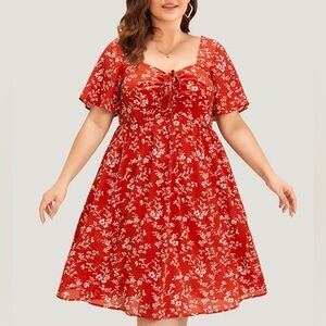 Bloomchic Ditsy Floral Drawstring Ruched Pocket Dress Size 18/20